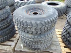 3 x Goodyear Wrangler MT 37x12.50 R16.5LT Tyres with 8 Stud Rims