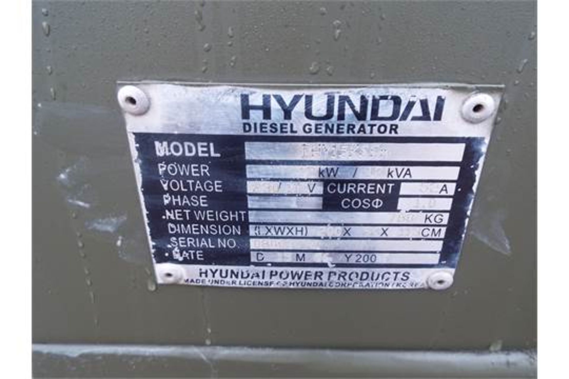 Hyundai DHYISKSE 12 KVA Single Phase Diesel Generator - Image 17 of 17