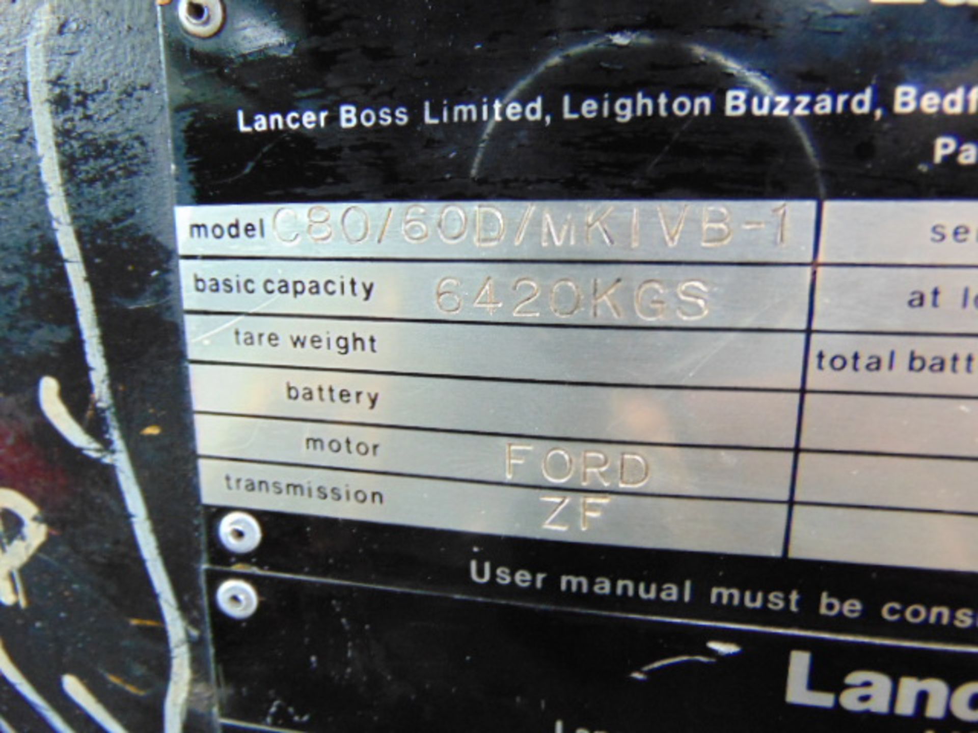 Lancer Boss C80/60D MKIV B-1 8000kg Counter Balance Diesel Forklift - Image 23 of 24