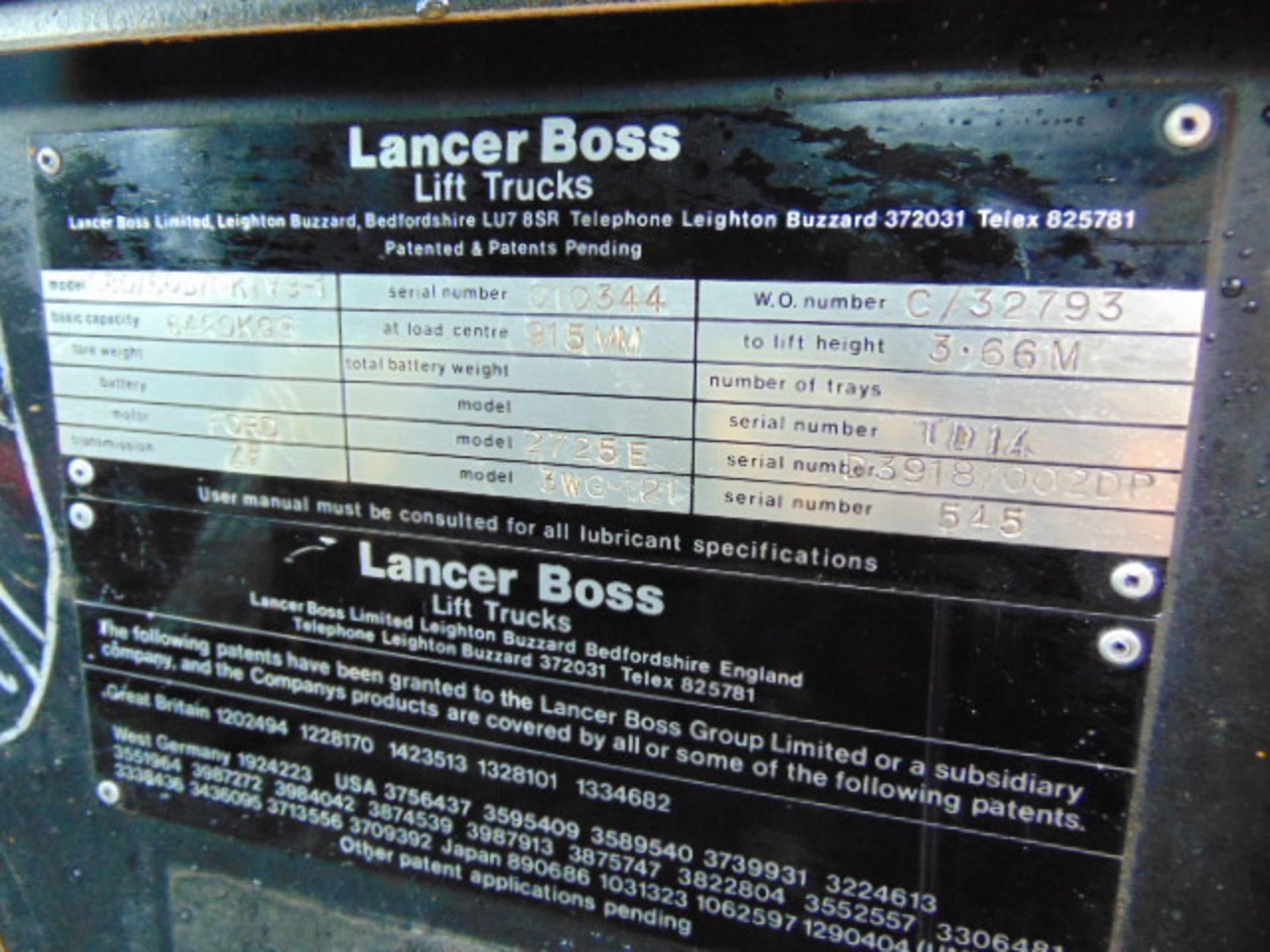 Lancer Boss C80/60D MKIV B-1 8000kg Counter Balance Diesel Forklift - Image 22 of 24