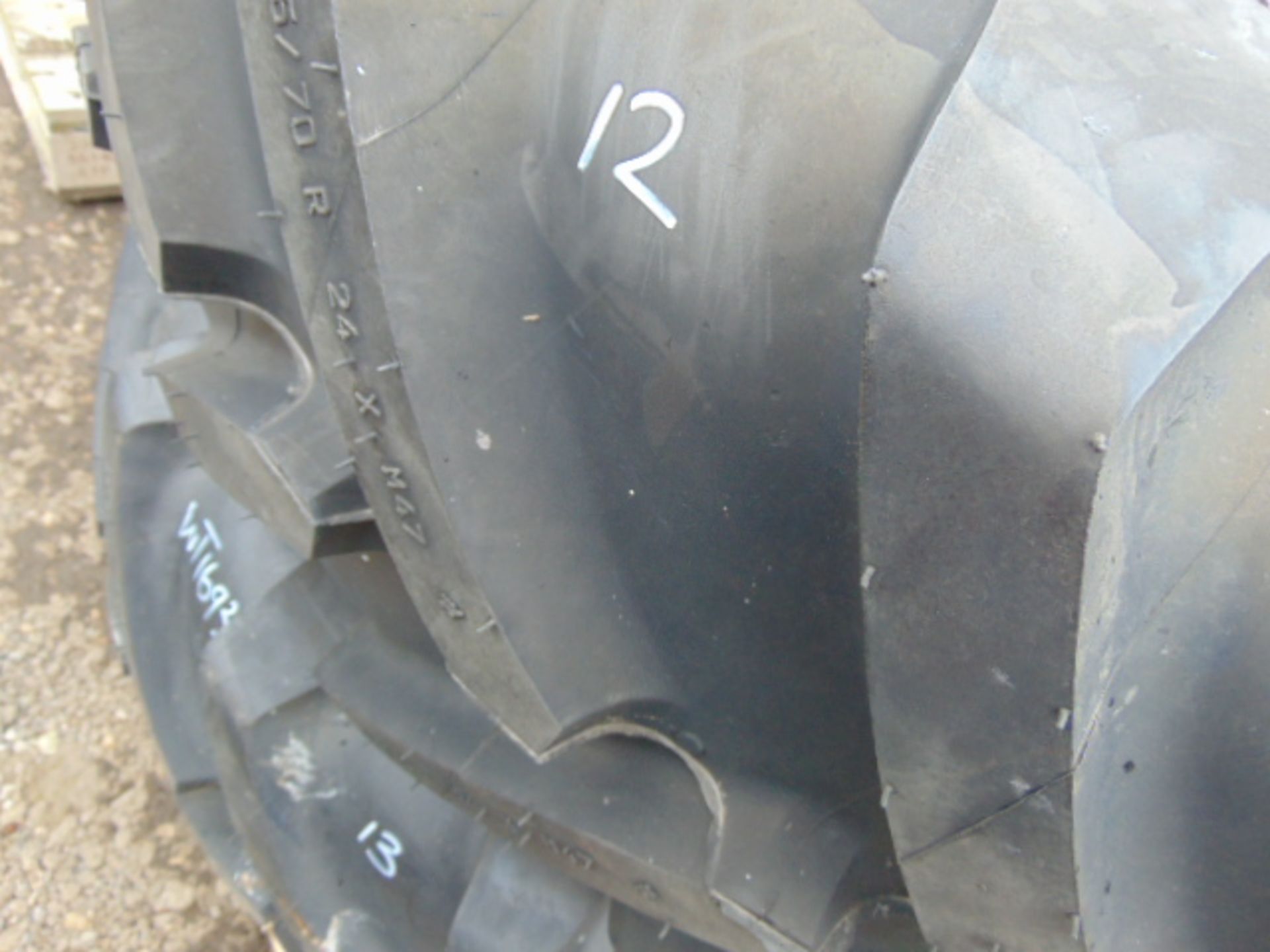 2 x Michelin 445/70 R24 XM47 Tyres with 10 stud rims - Image 3 of 7