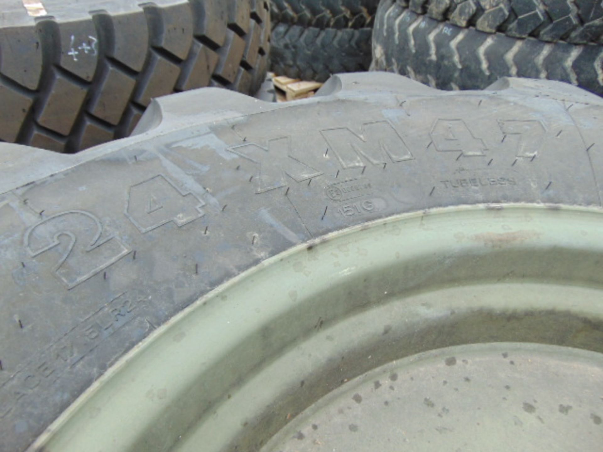 2 x Michelin 445/70 R24 XM47 Tyres with 10 stud rims - Image 7 of 7