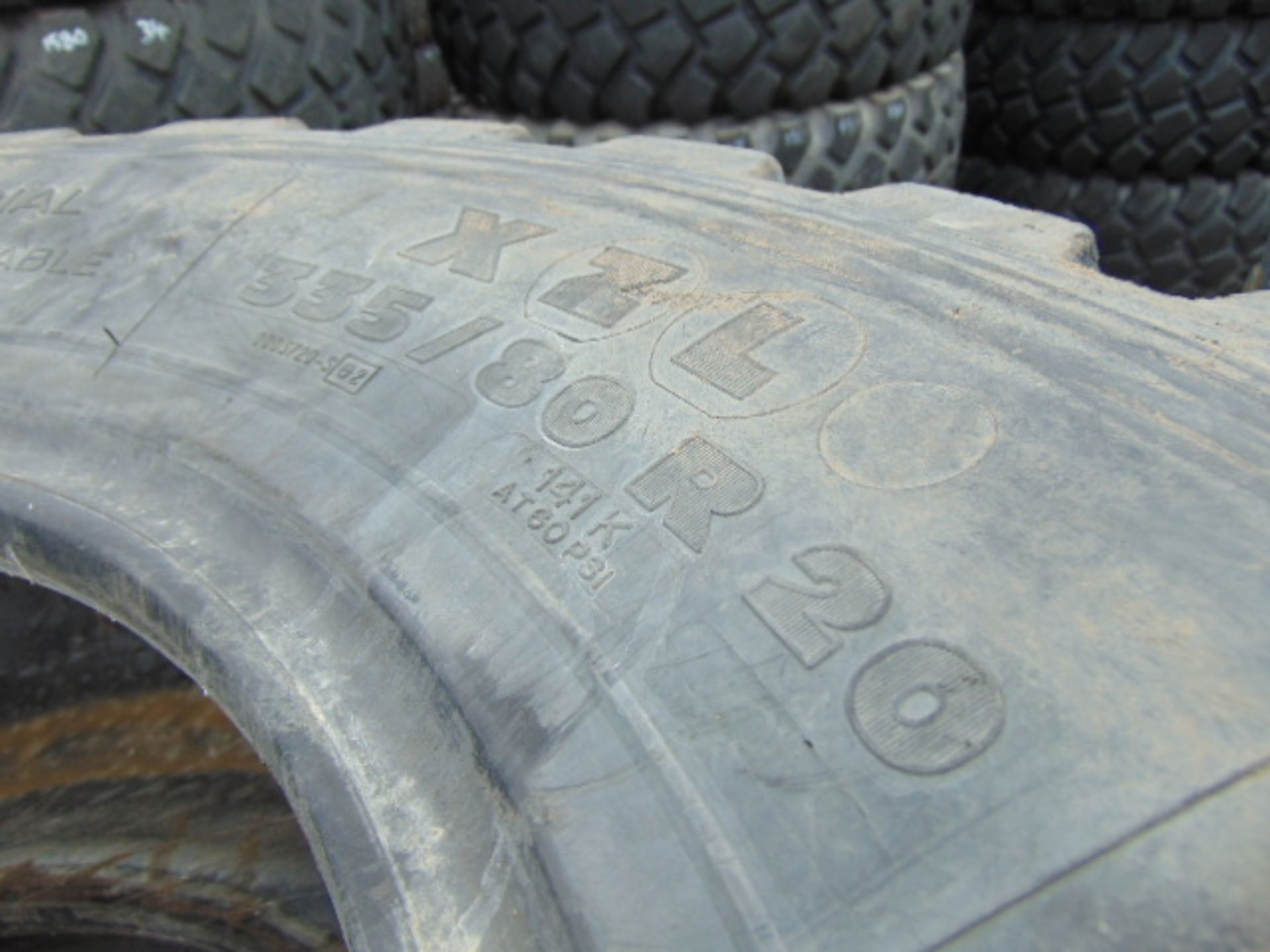 8 x Michelin XZL 335/80 R20 Tyres - Image 8 of 8