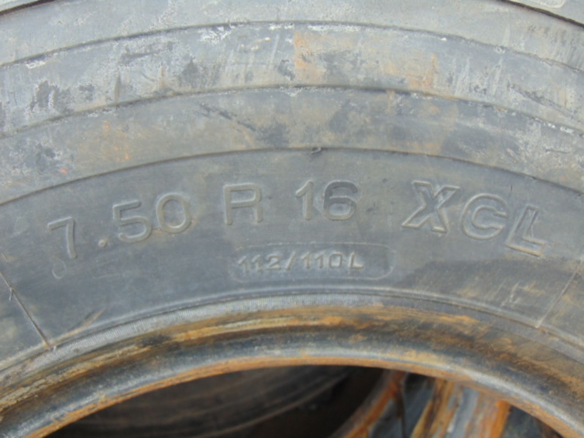 4 x Michelin 7.50 R16 XCL Tyres complete with tyre studs - Image 5 of 5
