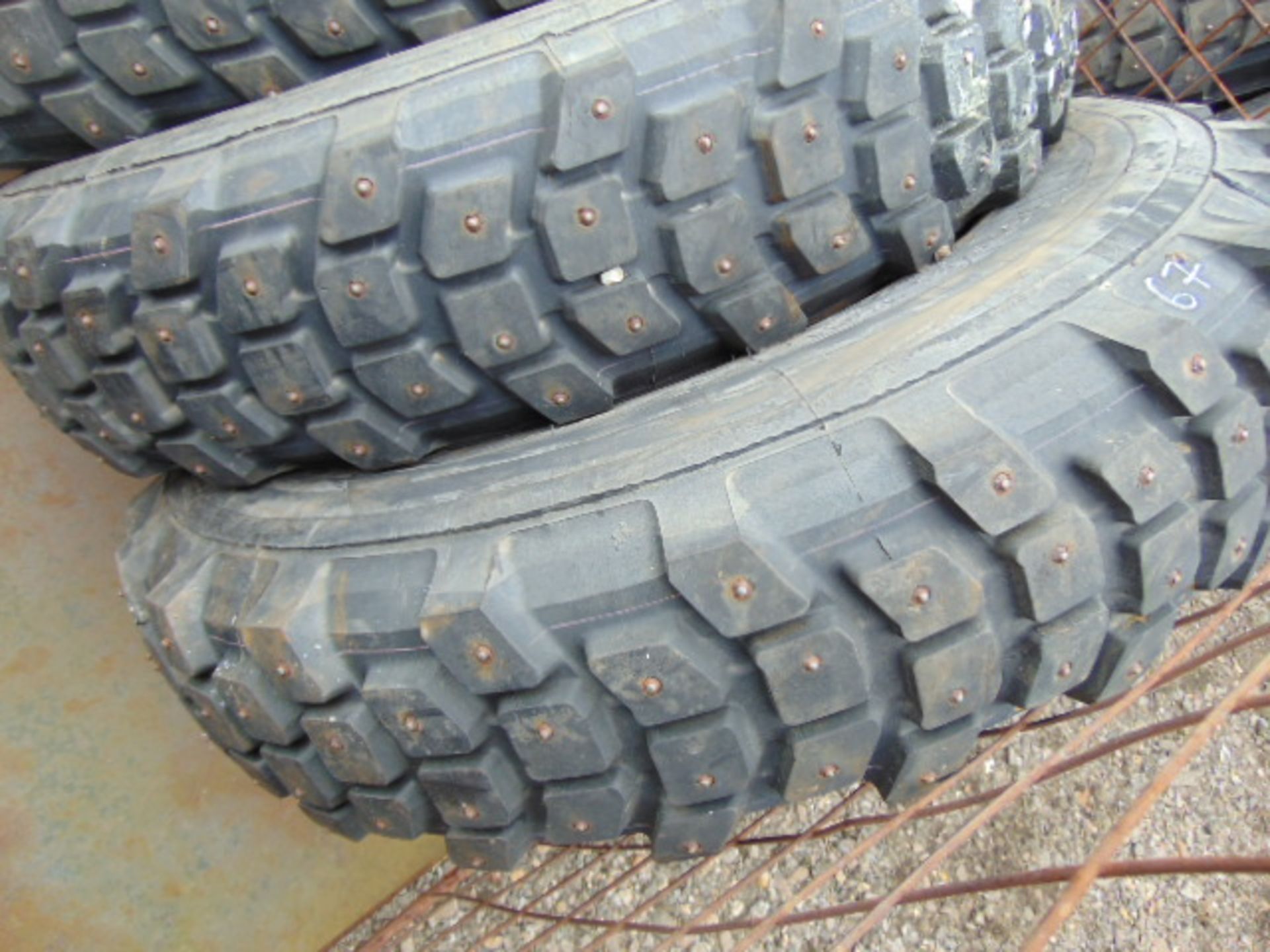 4 x Michelin 7.50 R16 XCL Tyres complete with tyre studs - Image 3 of 5