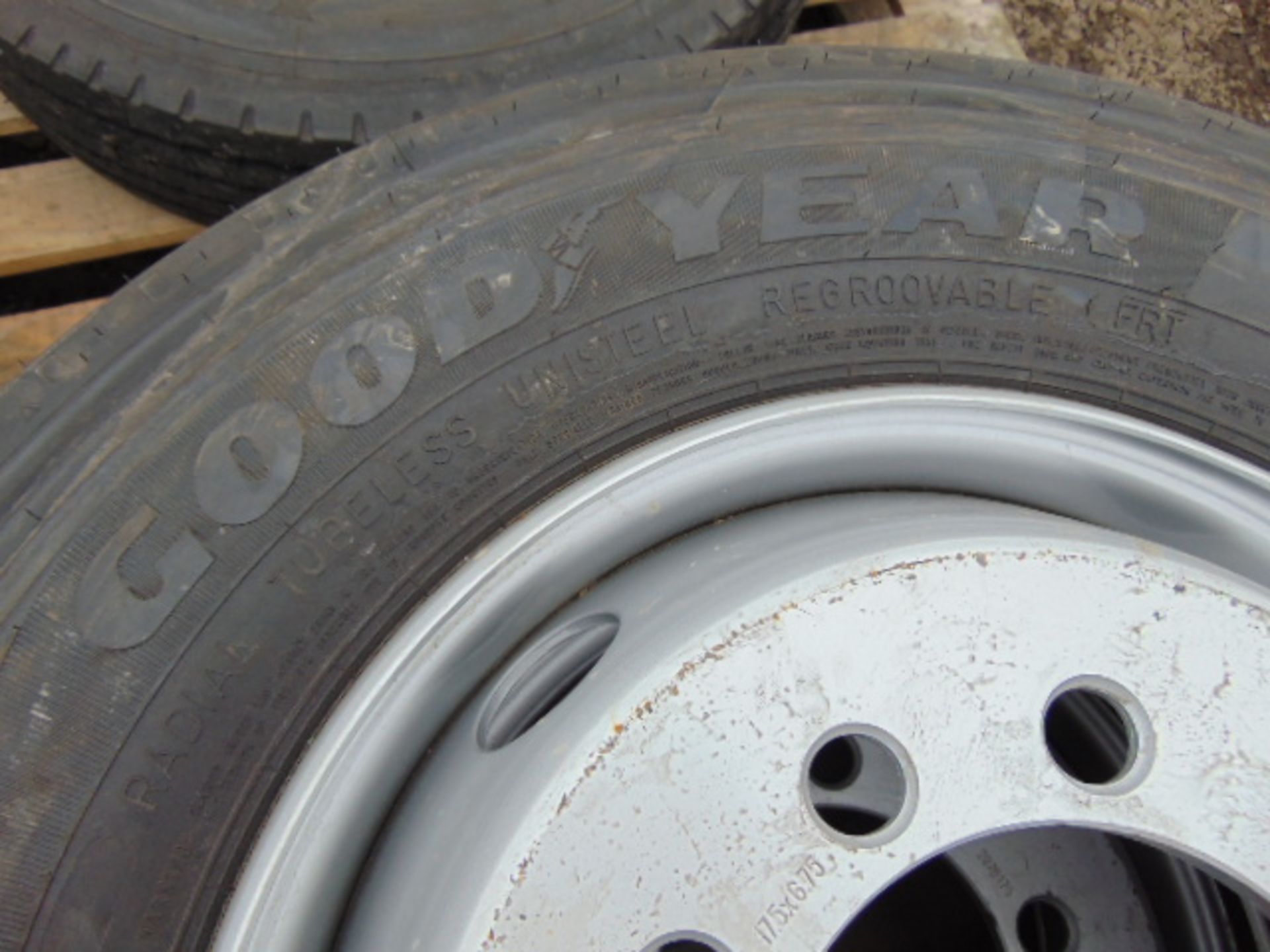 2 x Goodyear Regional RHT II 235/75R 17.5 Tyres with 10 stud rims - Image 5 of 7