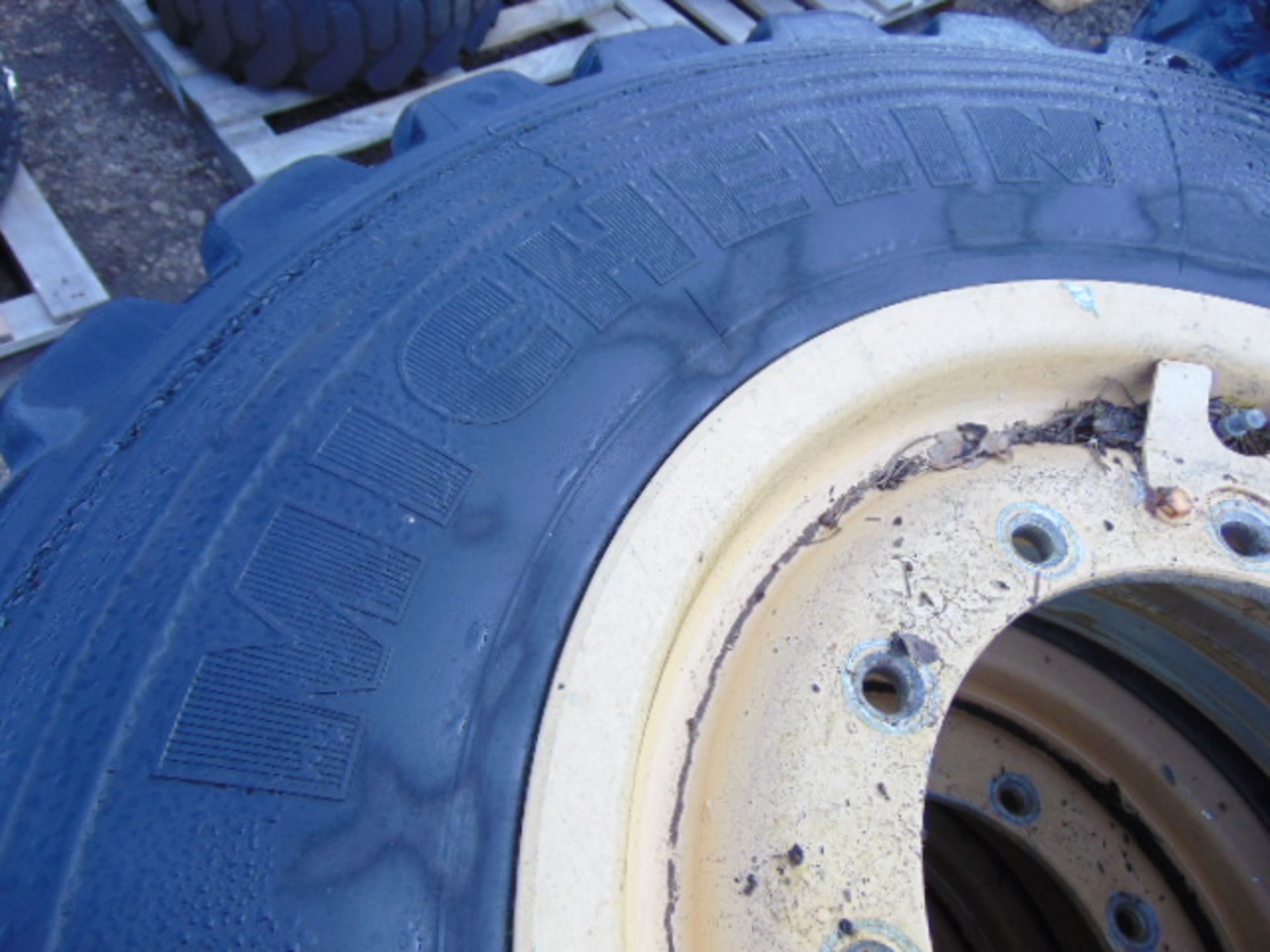 3 x Michelin 335/80 R20 XZL Tyres with 10 stud rims - Image 5 of 6