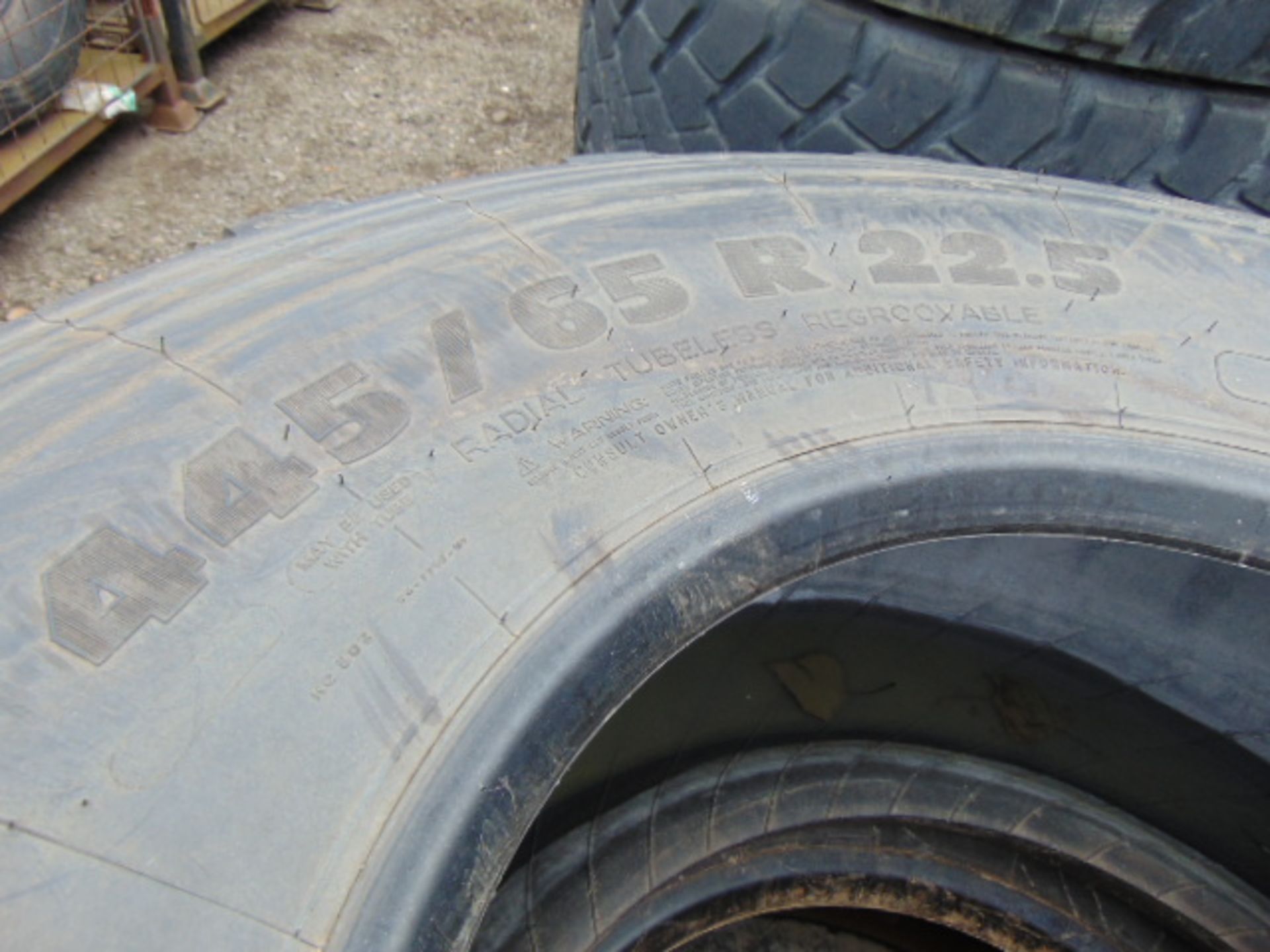 2 x Michelin XZL 445/65 R22.5 Tyres - Image 5 of 5