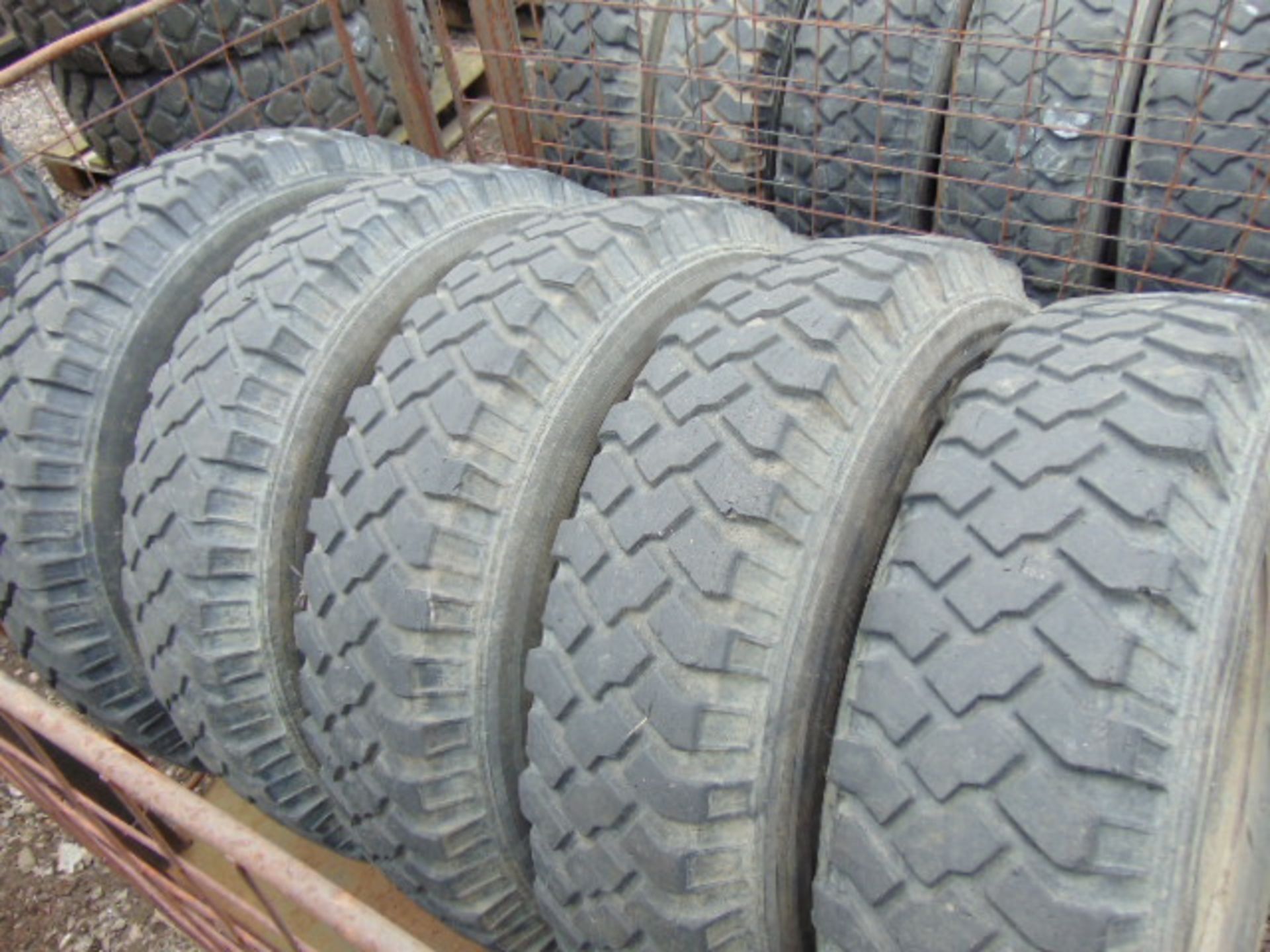 10 x Michelin 8.25 R16 XZL Tyres complete with rims - Image 2 of 6