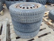 3 x Matador Maxilla Light Truck 195/60 R16 Tyres with 5 Stud Rims