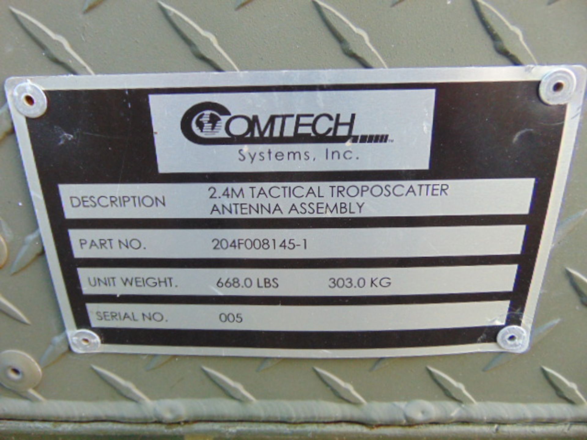 2 x Comtech 2.4m Tactical Troposcatter Antenna Assys - Image 7 of 7