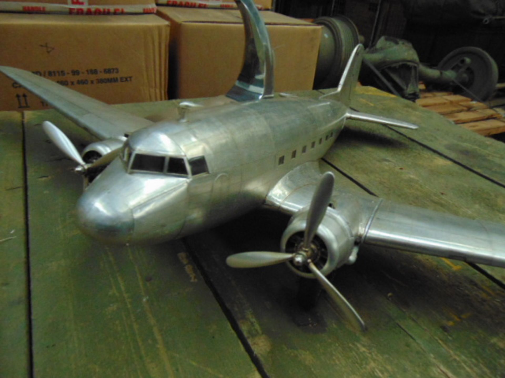 Douglas Dakota DC-3 Aluminium Scale Model - Image 3 of 7