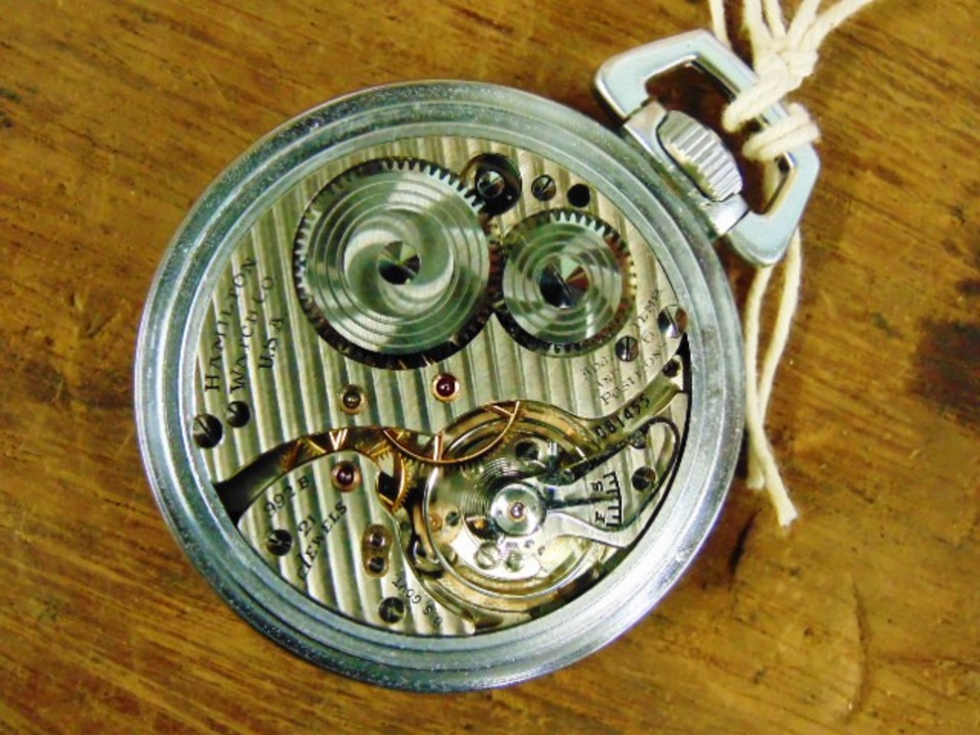 WWII Hamilton 21 Jewel Pocket Watch 992B Movement - Image 6 of 7