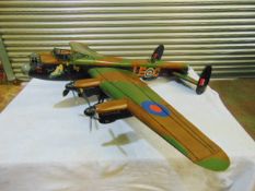 "Just Jane" NX611 Lancaster Bomber Tin Plate Model