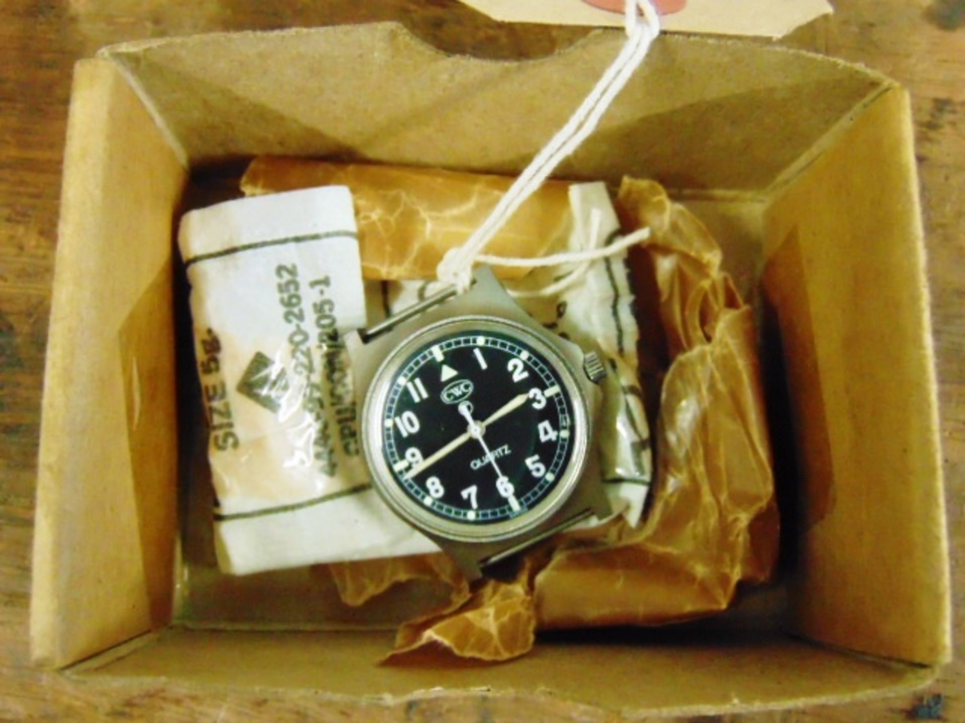 Unissued CWC (Fat Boy/Fat Case) quartz wrist watch with original box