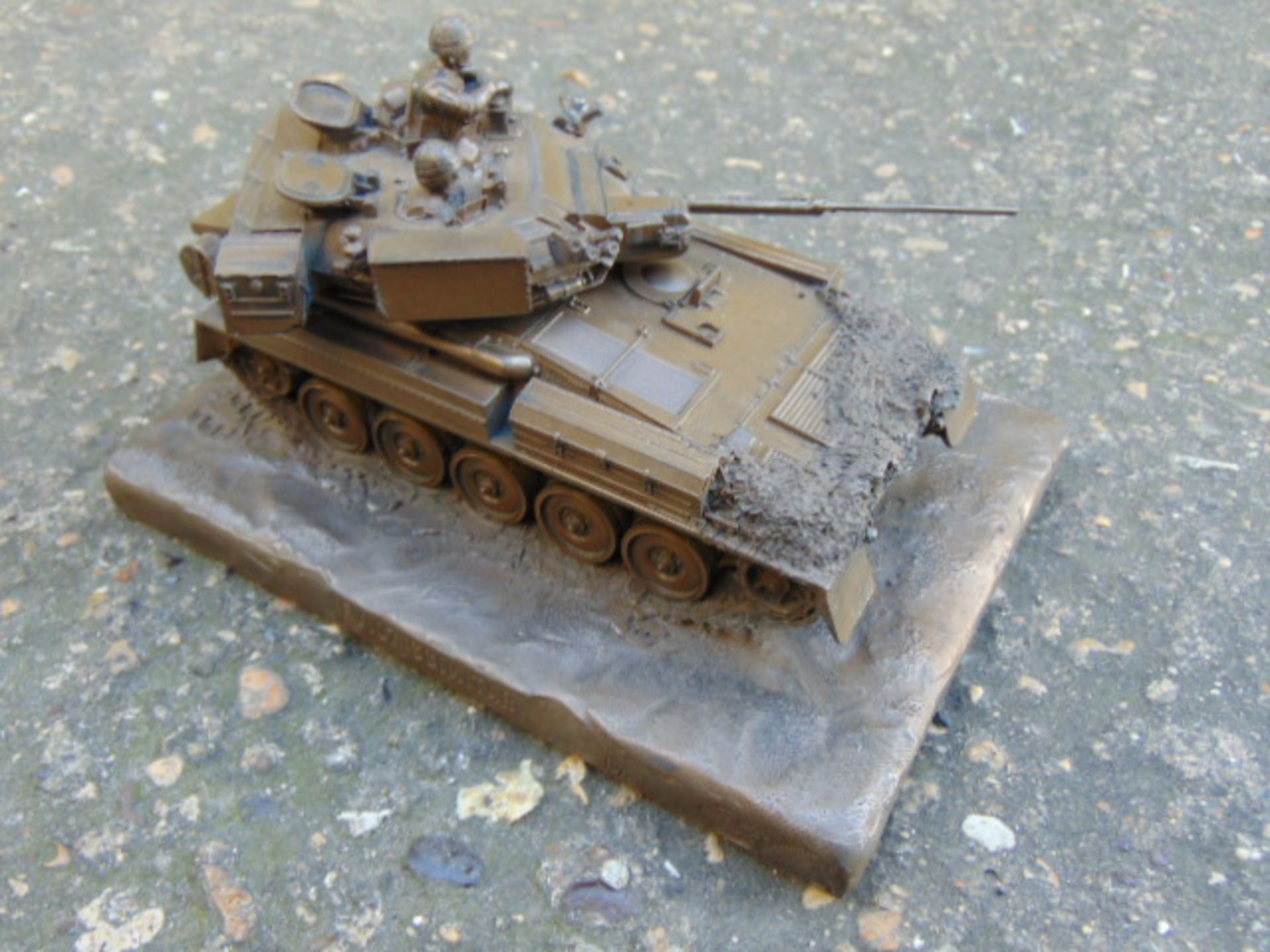 FV107 Scimitar Cold Cast Bronze Sculpture - Image 3 of 5