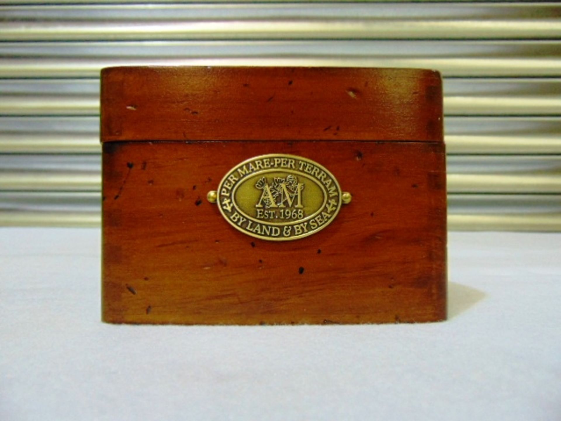 Solid Bronze Gimbaled Lifeboat Compass in Wood Box - Image 5 of 5