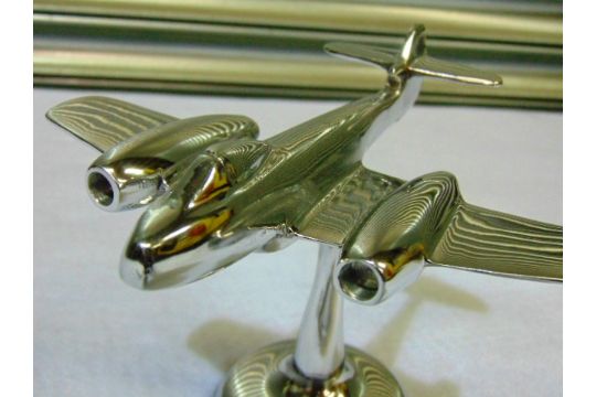 Aluminium Desktop WWII Gloster Meteor Model - Image 4 of 5