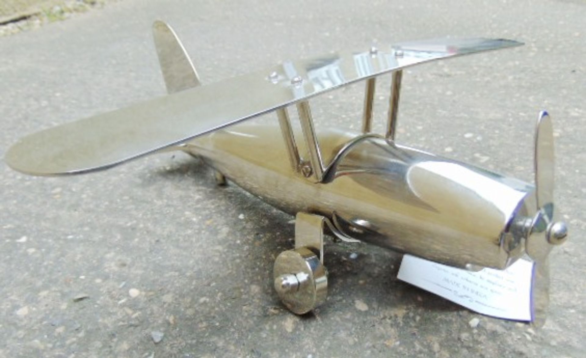 Handcrafted Desktop Traditional Airplane Model - Image 3 of 4