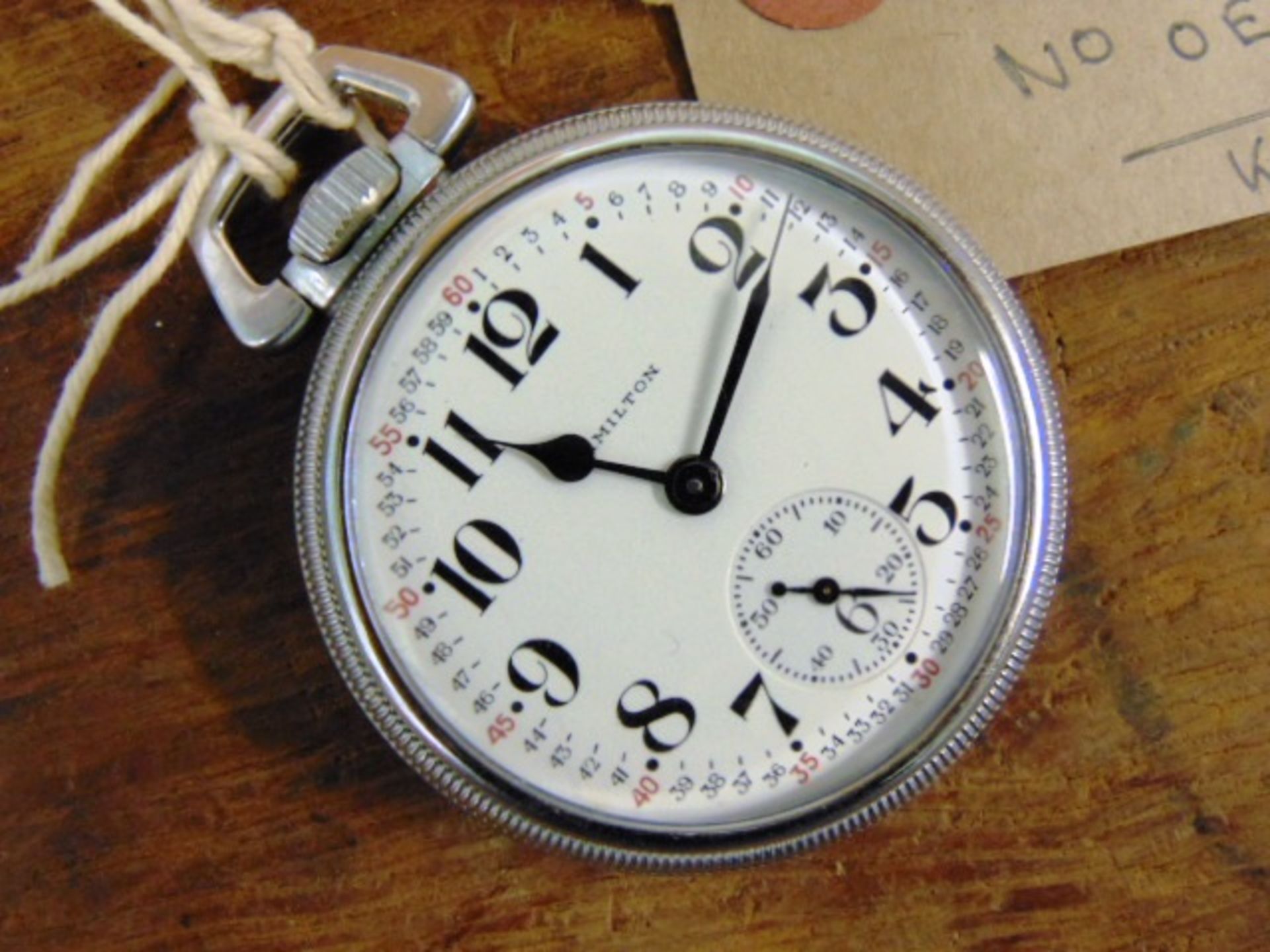 WWII Hamilton 21 Jewel Pocket Watch 992B Movement - Image 2 of 7