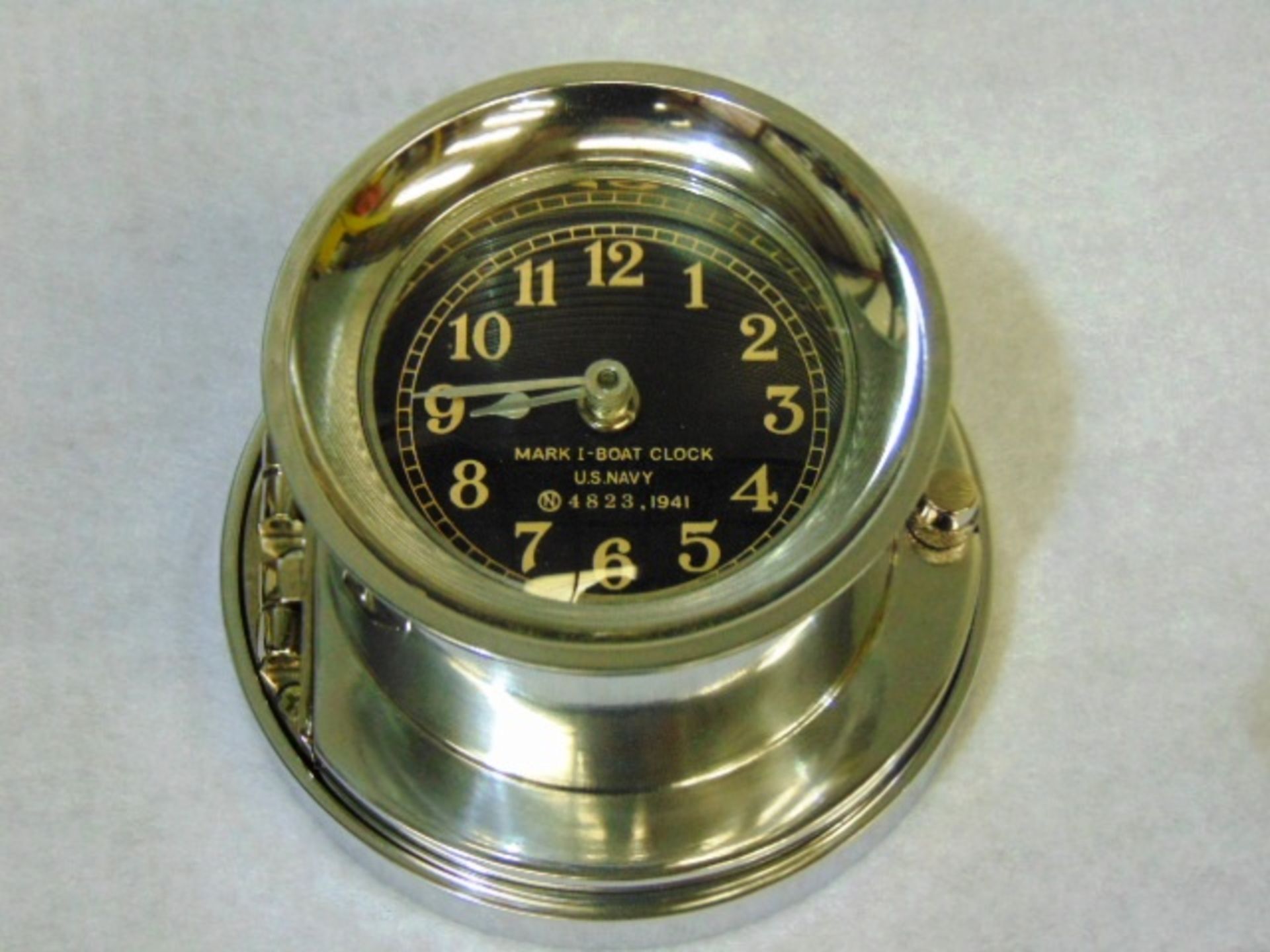 Replica Aluminium WWII US Navy Clock - Image 2 of 6