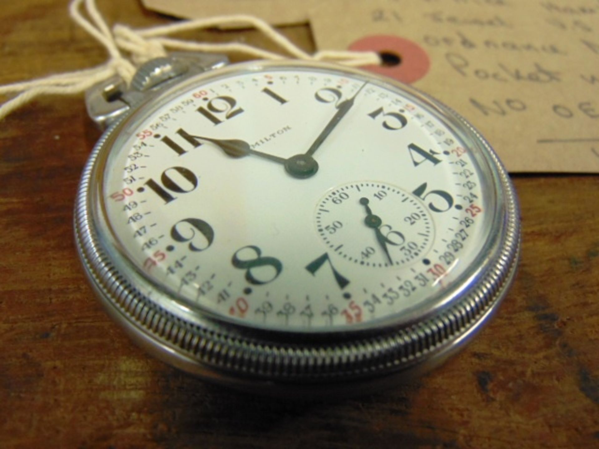 WWII Hamilton 21 Jewel Pocket Watch 992B Movement - Image 3 of 7