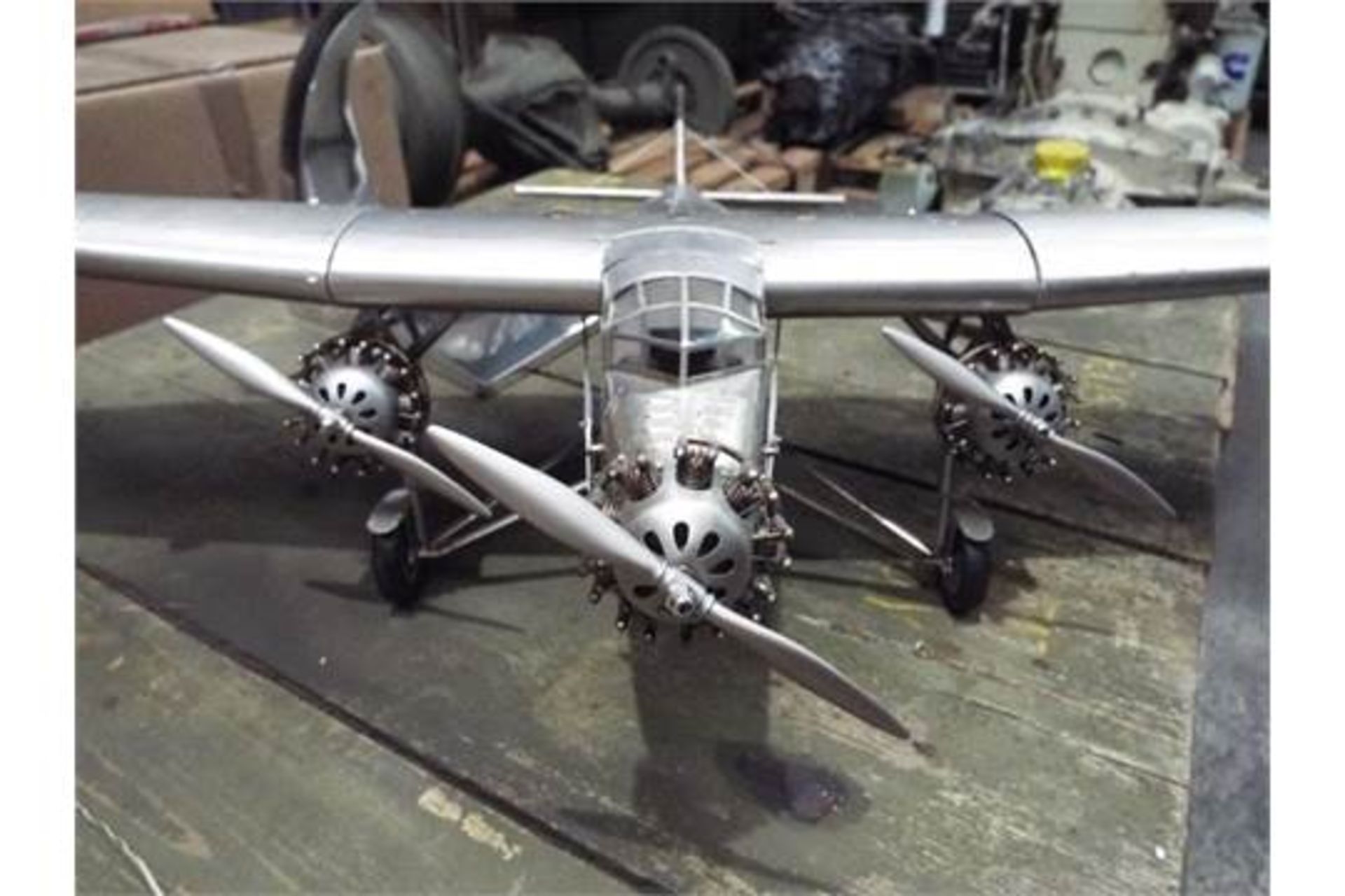 Ford Trimotor 4-AT "The Tin Goose" Aluminium Scale Model - Image 2 of 9