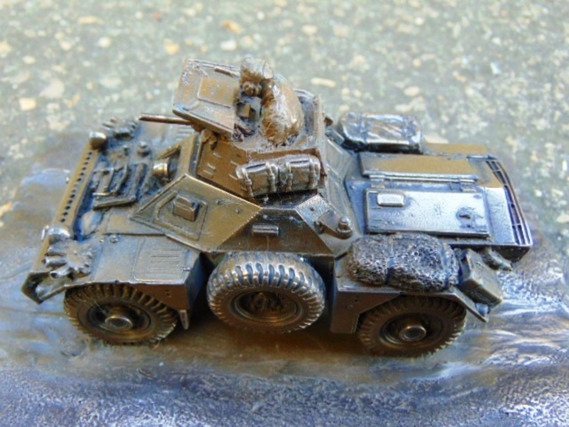 Highly detailed Ferret Scout Car Cold Cast Bronze Sculpture - Image 3 of 3