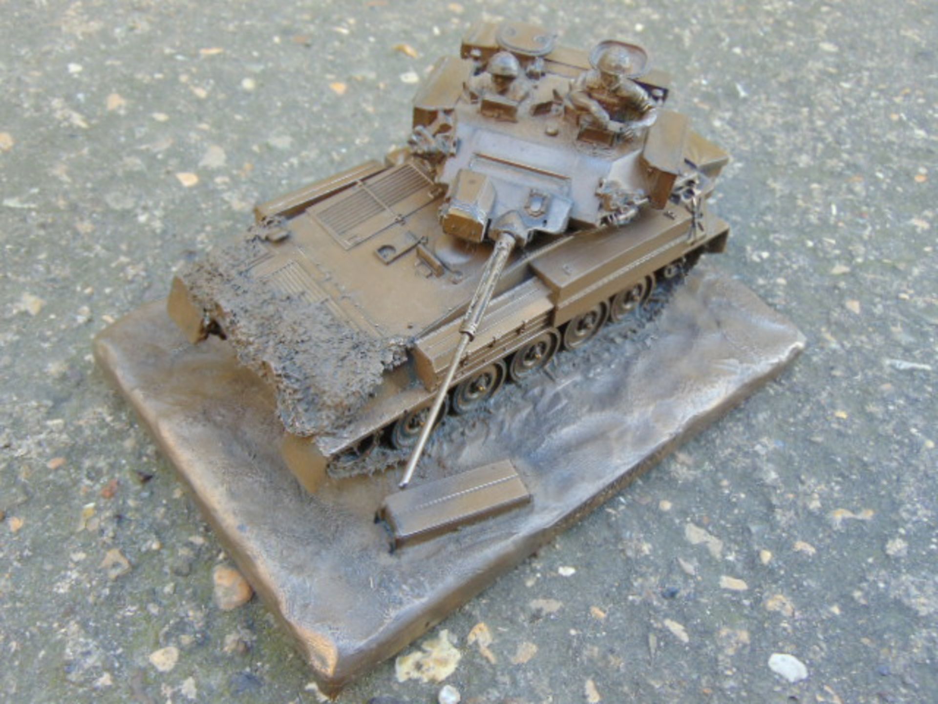 FV107 Scimitar Cold Cast Bronze Sculpture - Image 2 of 5