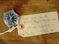 Very Rare Genuine Royal Marines, Navy issue 0555, CWC quartz wrist watch