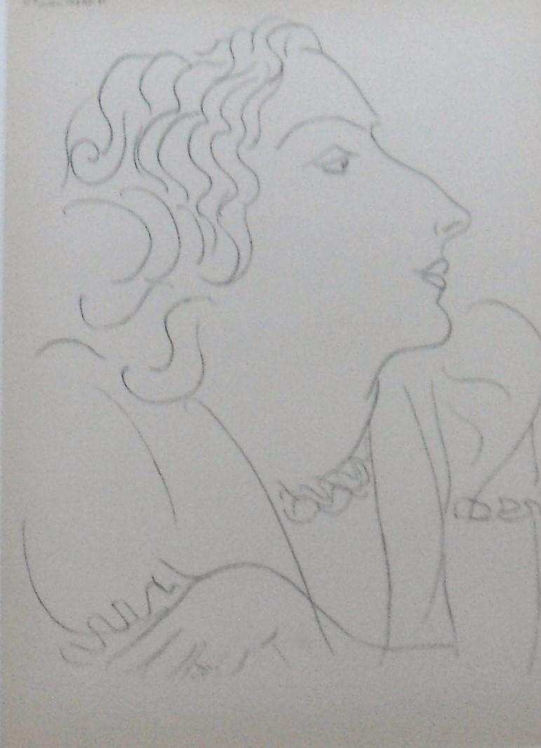 Henri Matisse, HEAD OF A WOMAN, collotype print 42/920, printed by Fabiani, 1943, recently framed