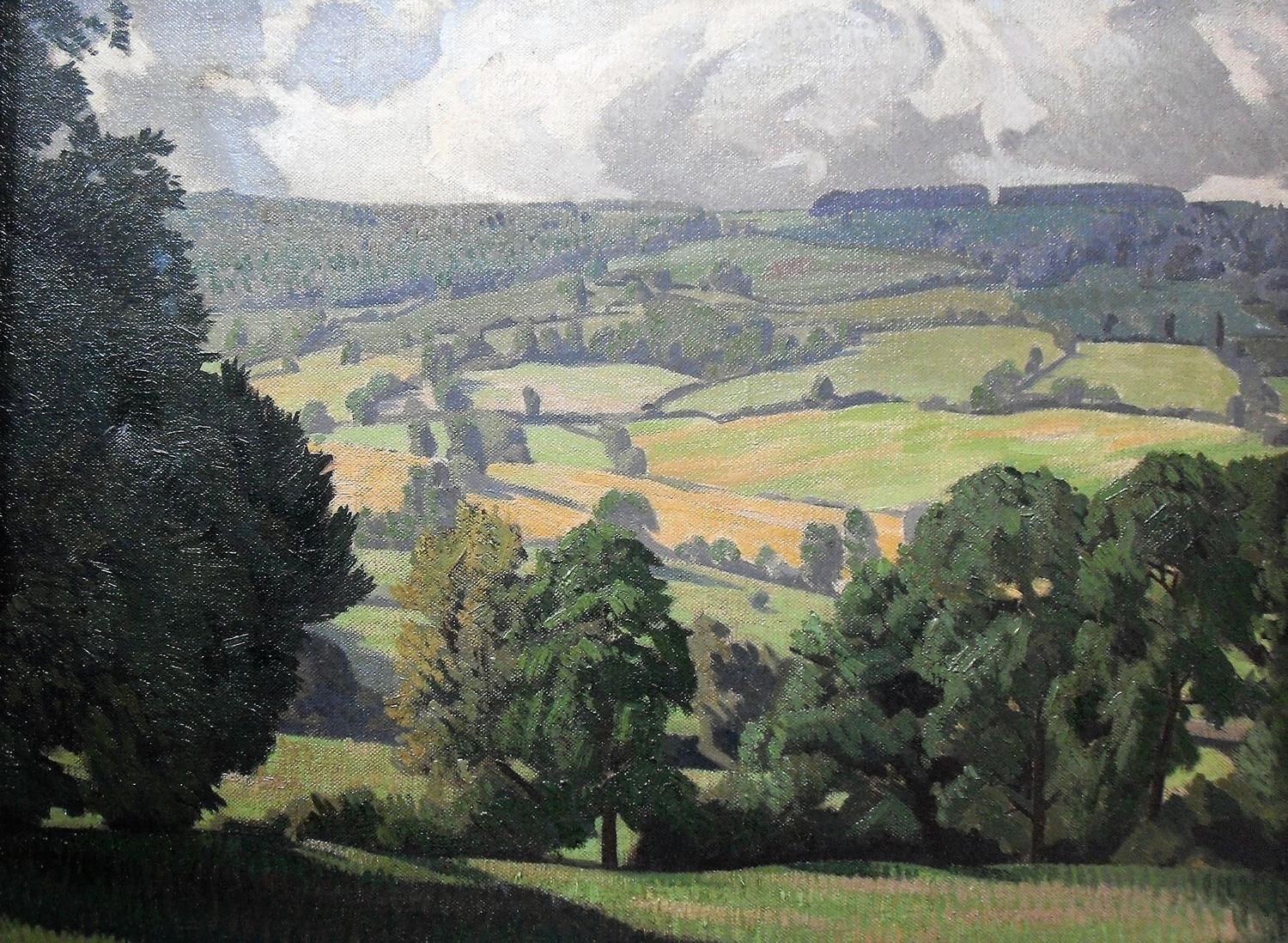 James W. Tucker A.R.C.A., F.R.S.A (1898 to 1972), SUNSHINE AND SHADOW, VIEW FROM HORSEPOOLS, oil