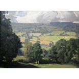 James W. Tucker A.R.C.A., F.R.S.A (1898 to 1972), SUNSHINE AND SHADOW, VIEW FROM HORSEPOOLS, oil