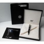 A Montblanc Meisterstuck Diamond Ballpoint Pen with certificate and original packaging, as new.