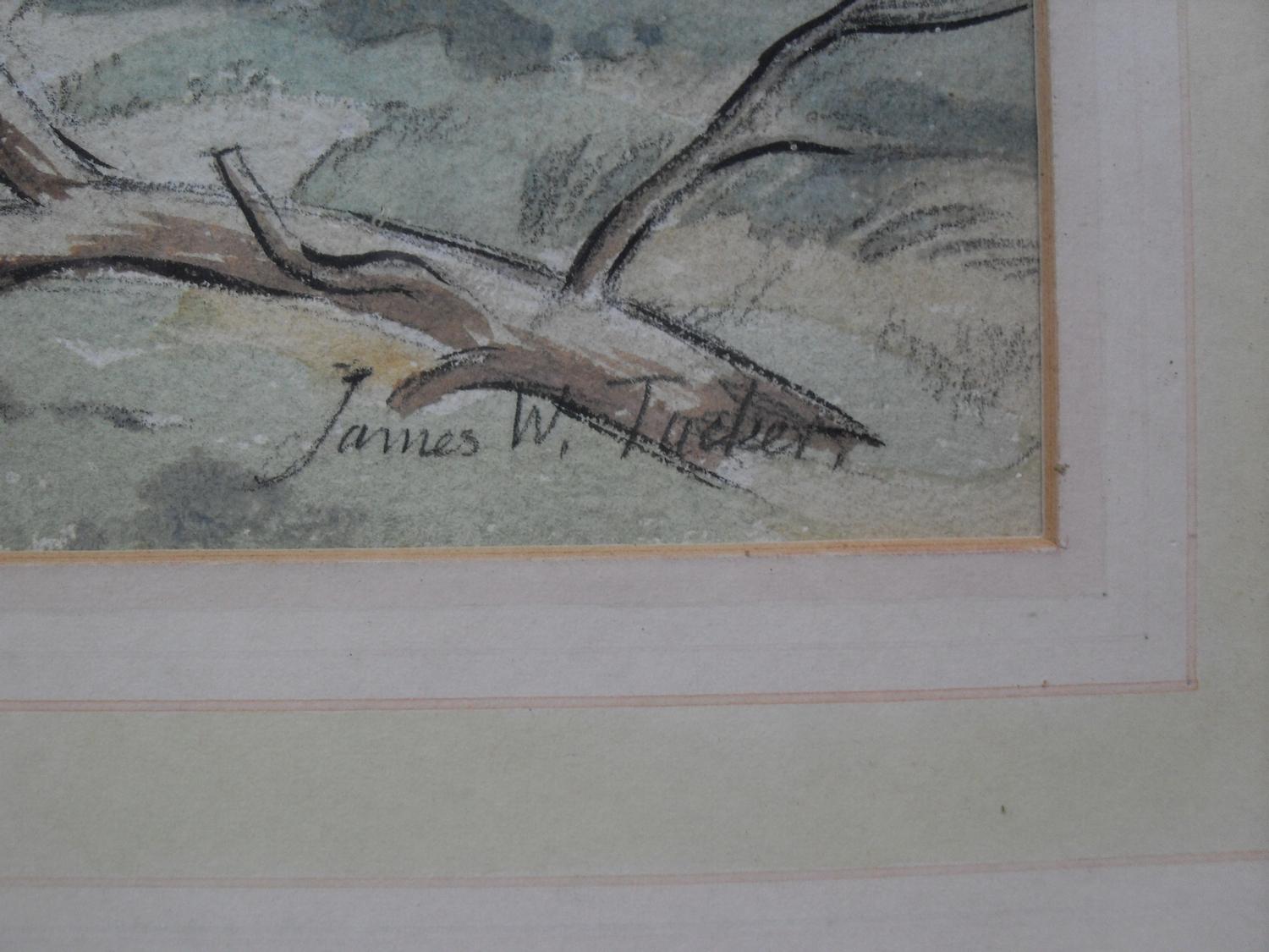 James W. Tucker A.R.C.A., F.R.S.A (1898 to 1972), THE FALLEN TREE, watercolour, framed, mounted - Bild 2 aus 3