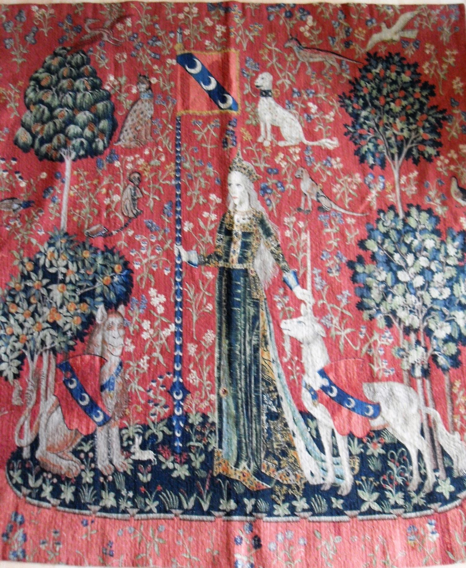 After the original 15th century tapestry, (Musée de Cluny, Paris) 'The Lady and the Unicorn' one