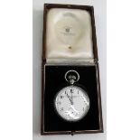 A Goldsmiths & Silversmiths, Regent Street, London stem-wind silver pocket watch with Arabic