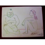 Pablo Picasso, UNTITLED, colour lithograph, unframed, signed bottom right, dated 27.1.54 XIV, with