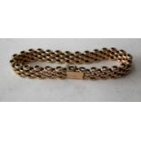 A 15ct yellow gold mesh bracelet, 34g