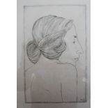 Eric Gill, PORTRAIT OF A LADY, copper engraving on paper, copy number 204 from an edition of 400,