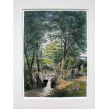 E.H.D, SOURCE OF THE RIVER FLEET, NEAR FORTISS TERRACE, 1838, watercolour, mounted, inscribed and