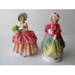 A Royal Doulton figure 'Cisse' HN 1800 (repair to neck) and a Katschute figure without damage or