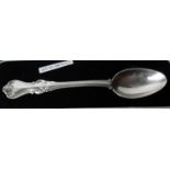 A Victorian cased silver spoon, Glasgow 1850