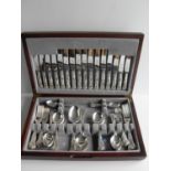 A mid 20th century Debenhams 60-piece kings' pattern silver plated canteen of cutlery