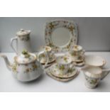 An Art Deco Royal Albert Crown China 23-piece tea/coffee service, Reg. 784772 9407