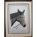 Alan Brunsden, BRIGADIER GERARD, etching, signed in pencil, framed and mounted, 42cm x 29cm