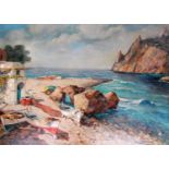 G. Salvati, CAPRI SCENE, oil on canvas, framed and signed bottom right, inscribed CAPRI, 60 x 90cm