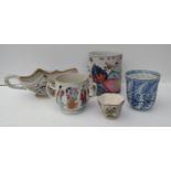 A collection of 19th century Oriental ceramics to include a two-handled loving cup, 10 cm H,