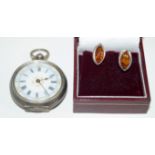 A continental key wind pocket watch, together with,