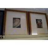 Two watercolours possibly E. G Court, the first example depicting Henry VIII.